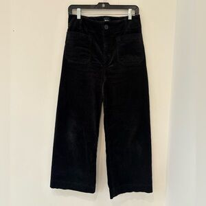 Anthropologie Maeve The Colette Black Corduroy cropped Pants